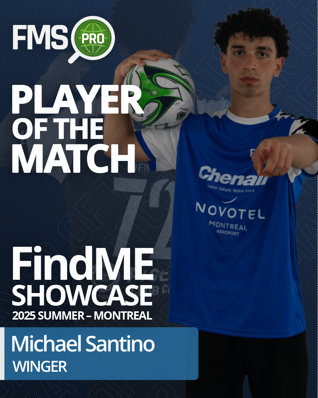 player of the match findme 2025 montreal boys michael santino