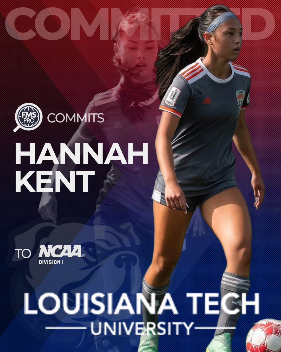 Hannah Kent commitment Louisiana Tech University soccer