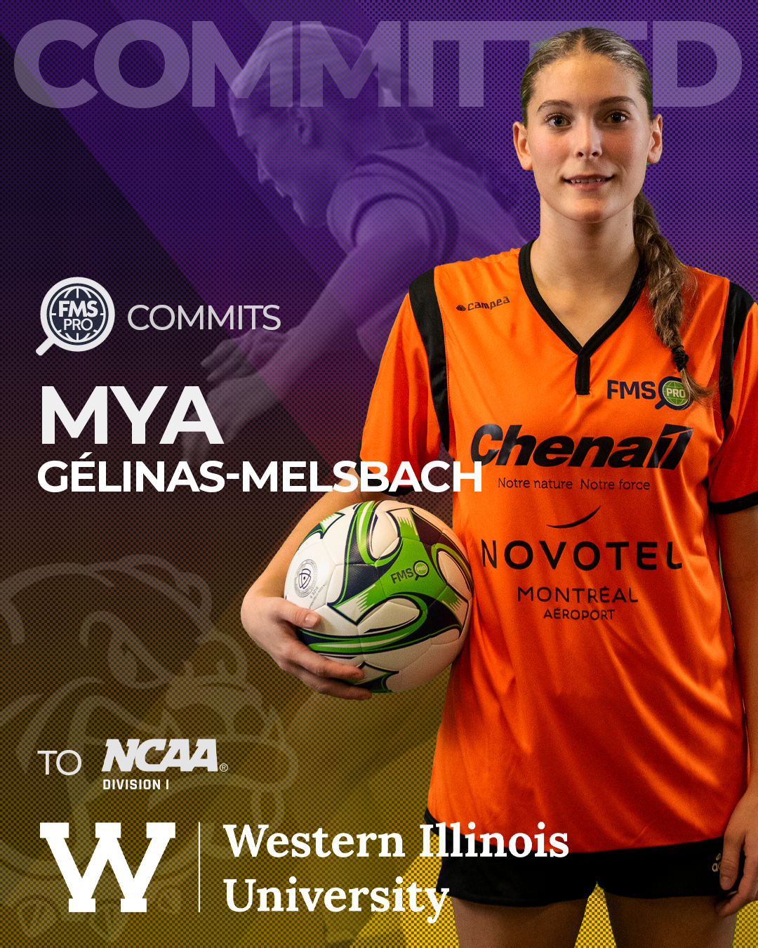 Mya Gélinas-Melsbach forward signing Western Illinois University