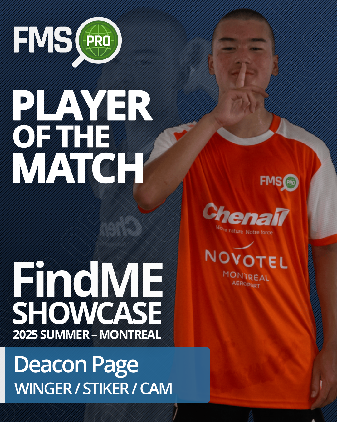 player of the match findme 2025 montreal boys deacon page