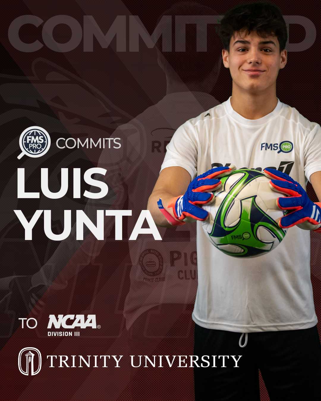 Luis Yunta goalkeeper Vermont Academy Trinity University soccer