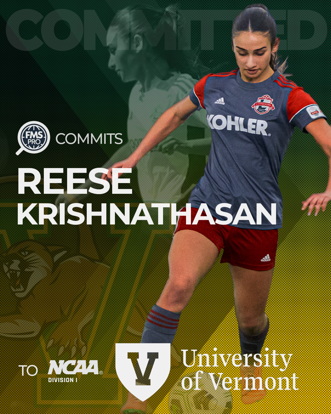 Reese Krishnathasan University of Vermont soccer commitment