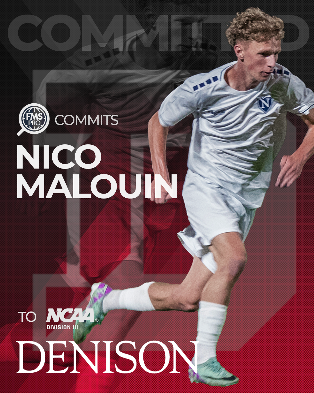 Nico Malouin signs with Denison University for the 2025 soccer season.
