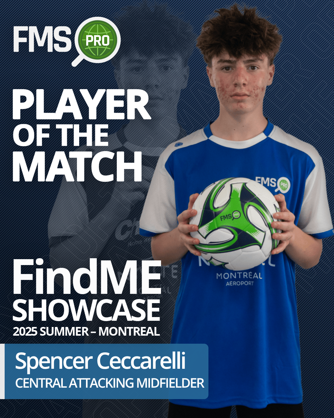 Spencer Ceccarelli Player of the Match Blue A vs Gold A