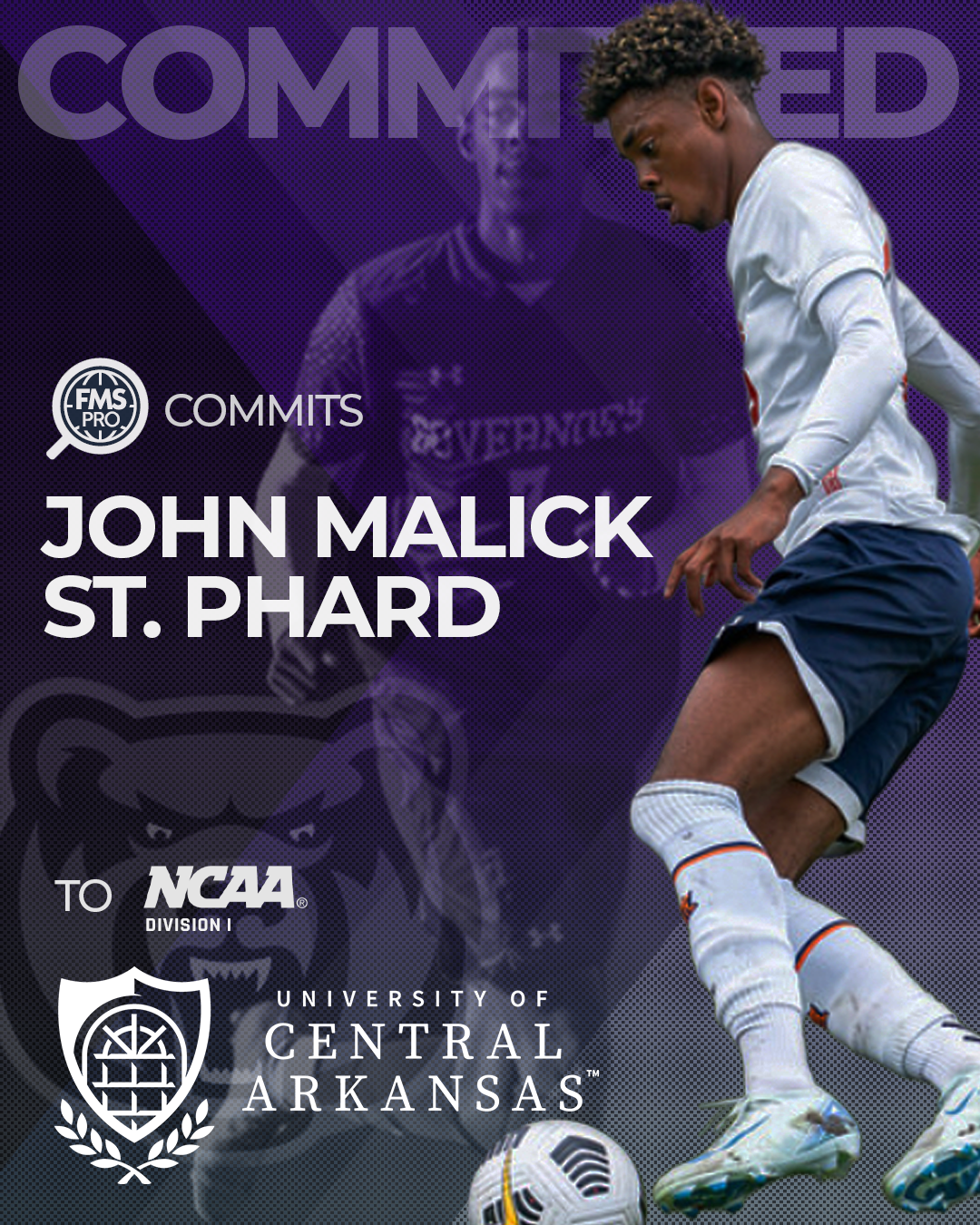 John Malick St. Phard commits to NCAA D1 Central Arkansas from CS St-Laurent