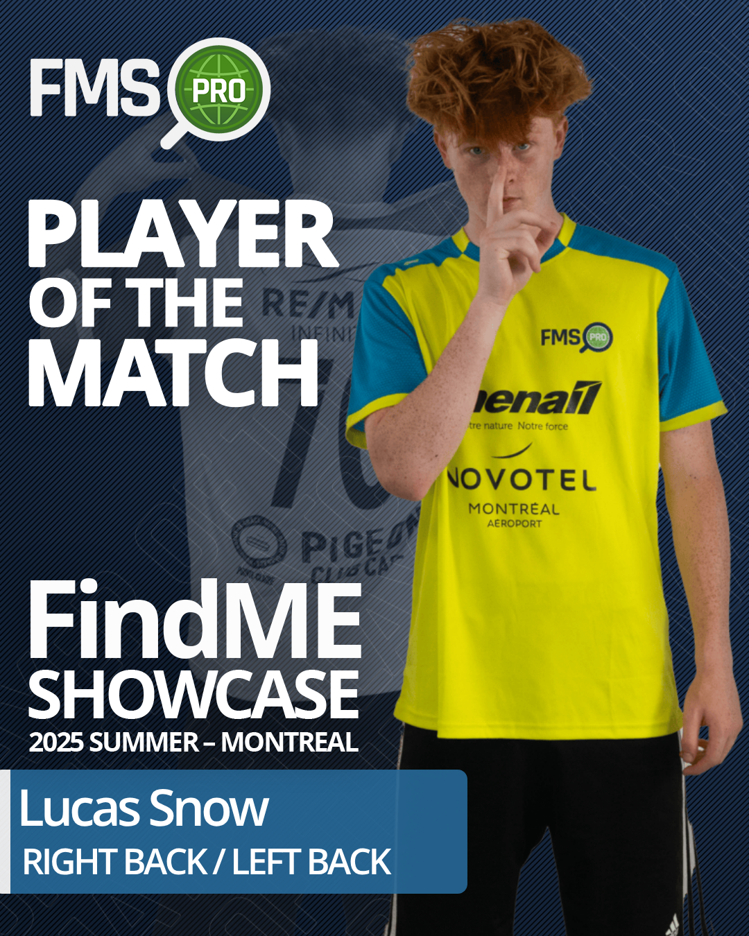 Lucas Snow Player of the Match Sky Blue A vs Yellow B