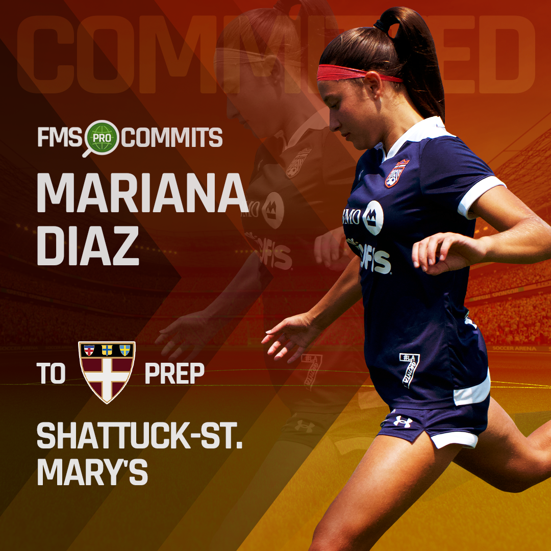 Mariana Diaz in action on the soccer field, showcasing her defensive skills.