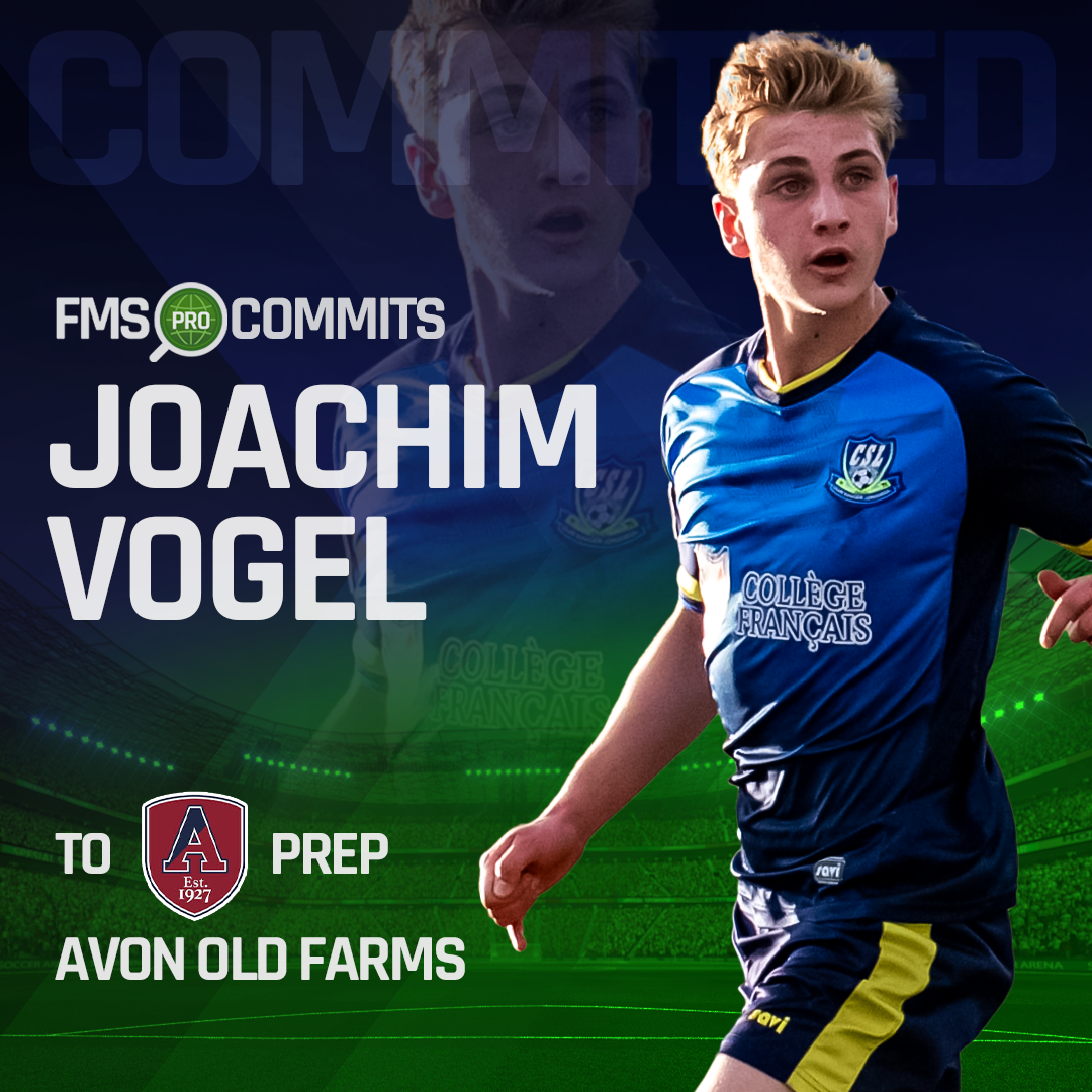 Joachim Vogel signing with Avon Old Farms as a new center back