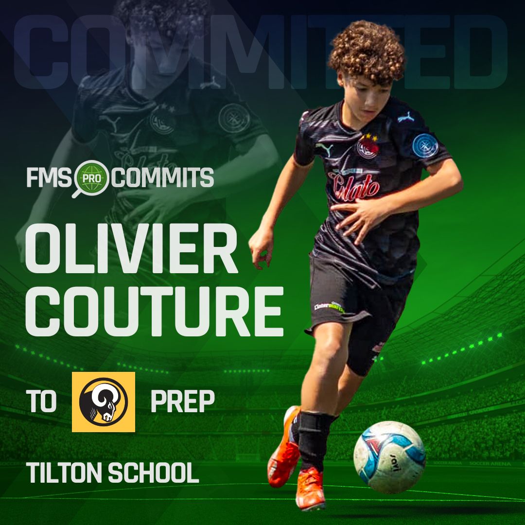 Olivier Couture signing with Tilton School as a midfielder