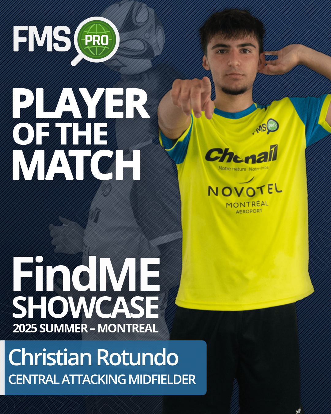 Christian Rotundo Player of the Match Black A vs Yellow A