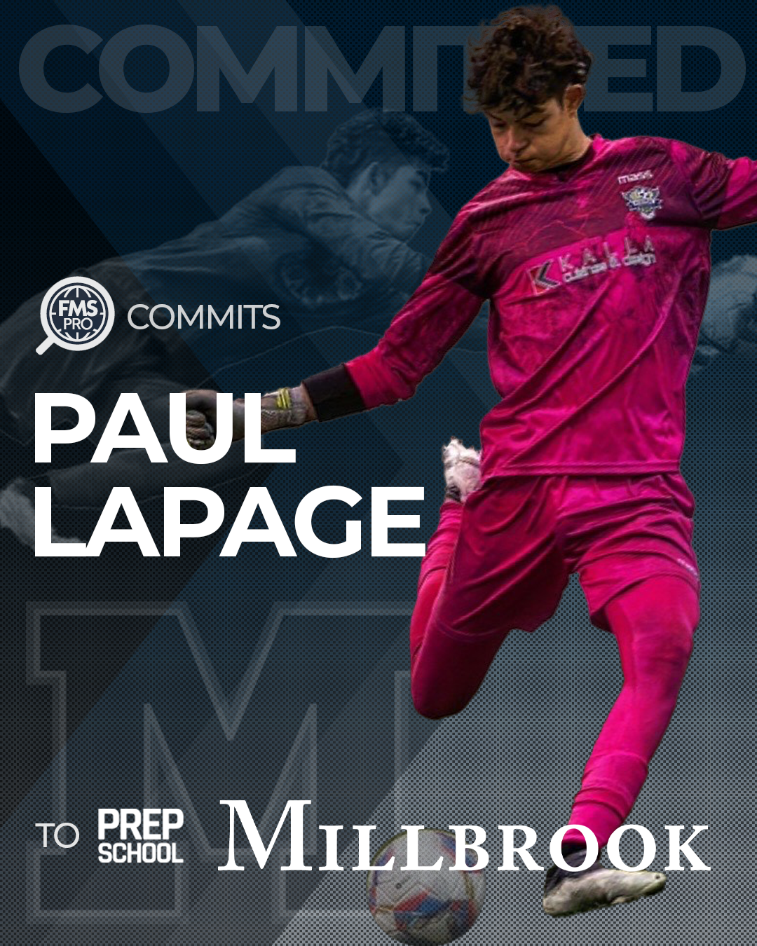 Goalkeeper Paul signing with Millbrook School