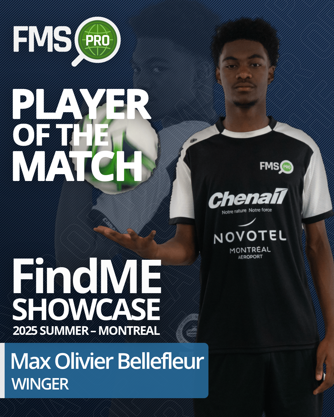 player of the match findme 2025 montreal boys max olivier belleleur