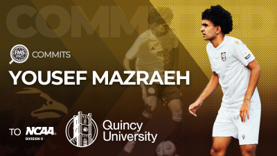 Known for his line-breaking passes and aerial dominance, The Borough’s Yousef Mazraeh has officially committed to Quincy University. Find out how this ball-playing centre-back plans to make an impact against top competition under Head Coach Mike Carpenter.