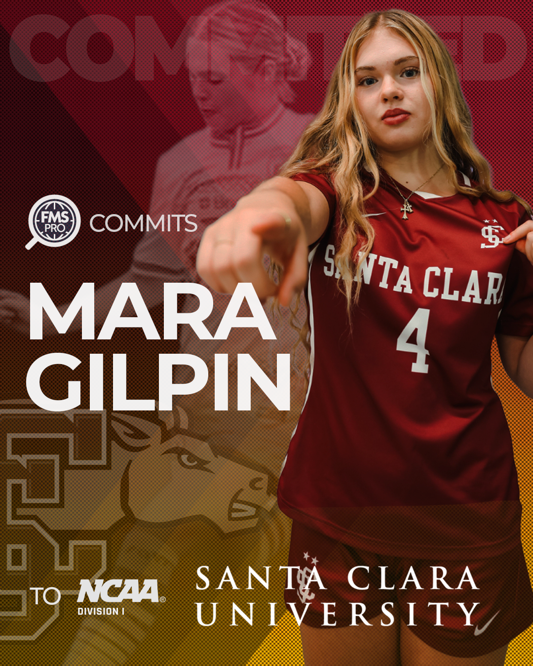 Mara Gilpin Santa Clara University soccer commitment