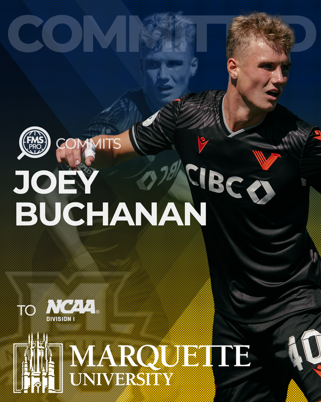Joey Buchanan Vancouver FC Marquette Soccer Commitment