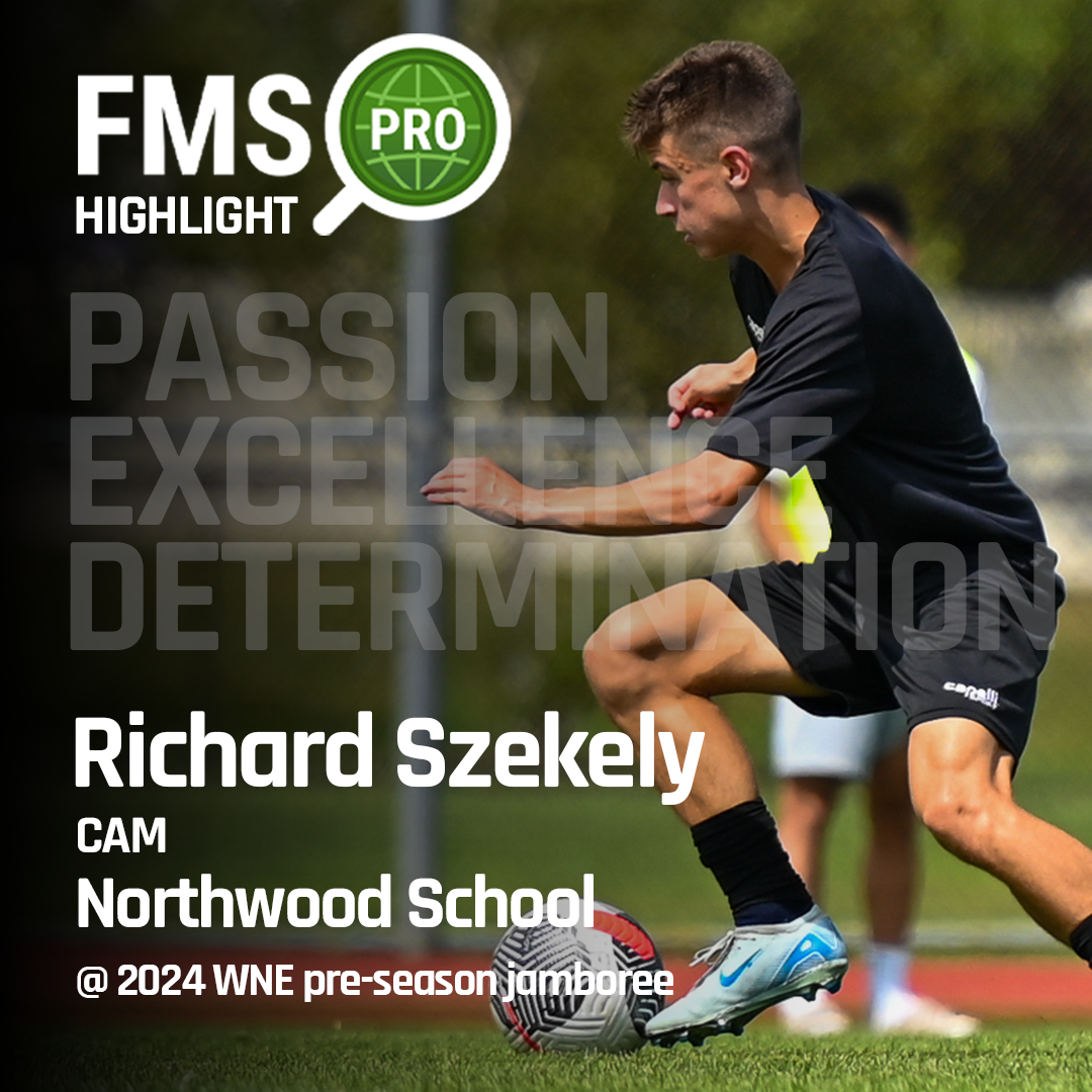 Richard Szekely, committed by FMSpro at Northwood School, in action at the 2024 WNE pre-season jamboree.