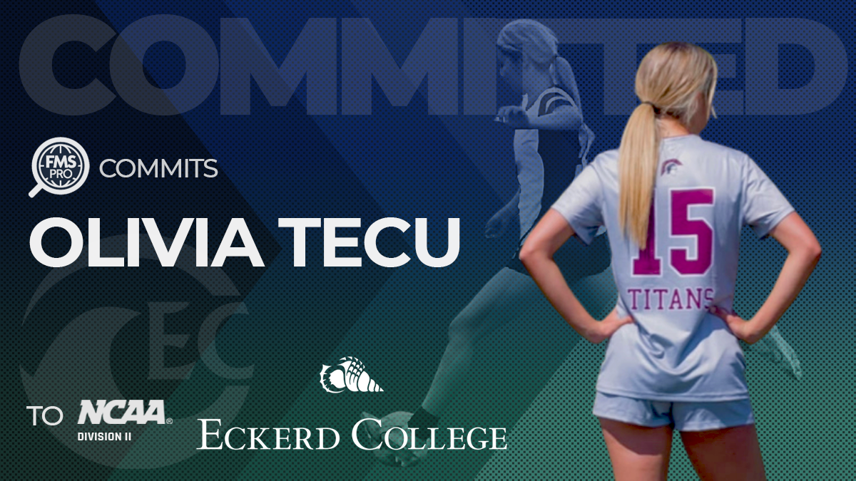 FMSpro proudly announces that forward Olivia Tecu has committed to Eckerd College. The 2009-born Burlington attacker brings athleticism, strength, and a natural goal-scoring touch to the Tritons program, where she’ll compete year-round in Florida’s competitive NCAA environment.