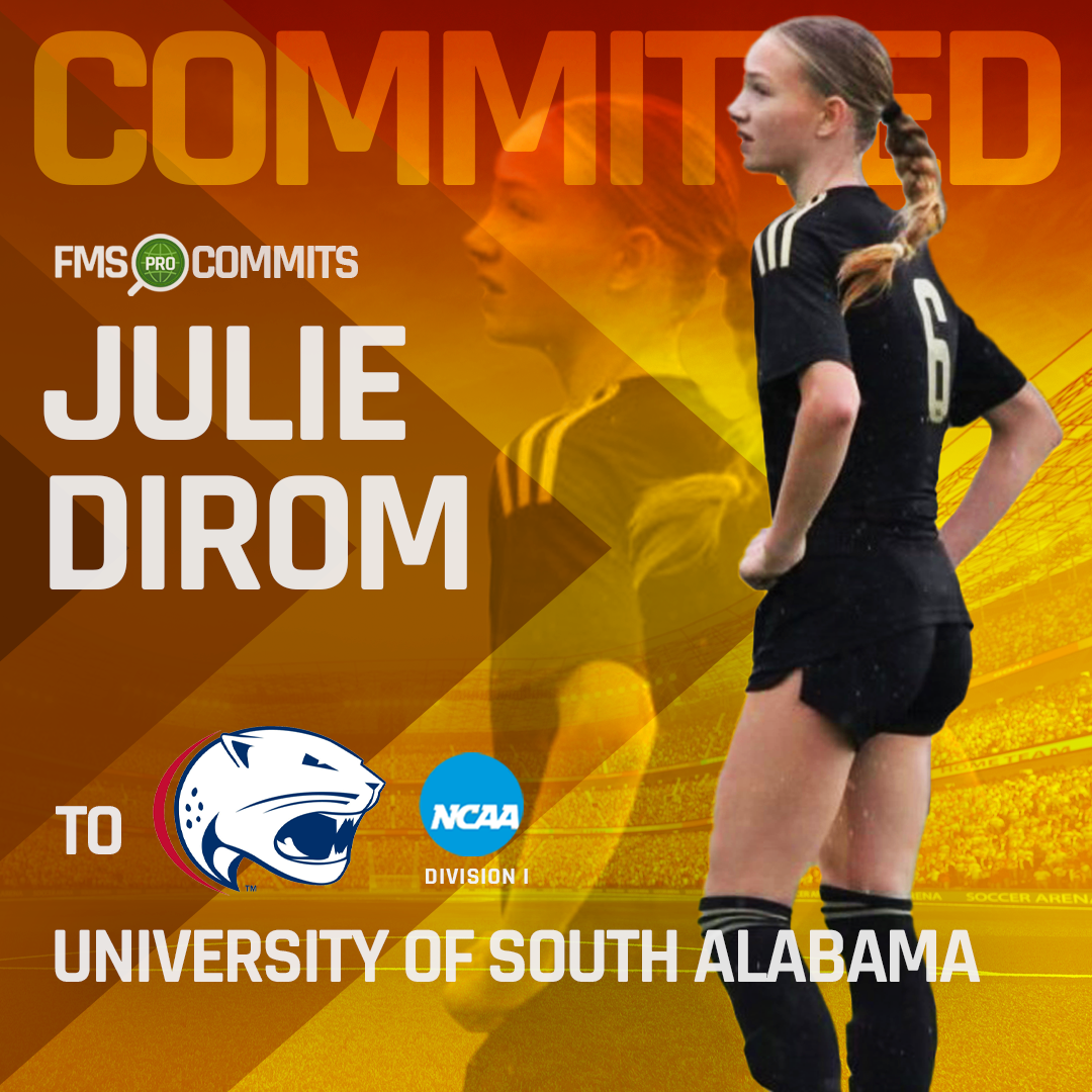 Julie Dirom signs with NCAA Division I University of South Alabama as a central attacking midfielder, bringing her experience from Burnaby FC and Vancouver Whitecaps.