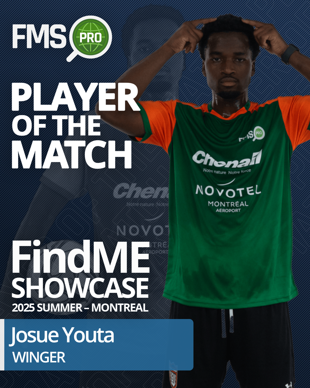 player of the match findme 2025 montreal boys josue youta