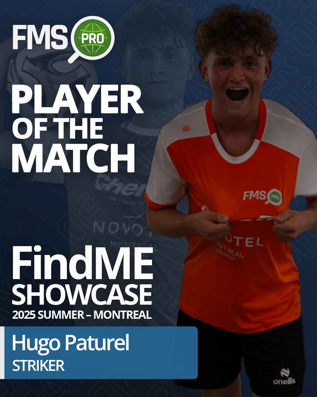 player of the match findme 2025 montreal boys hugo paturel