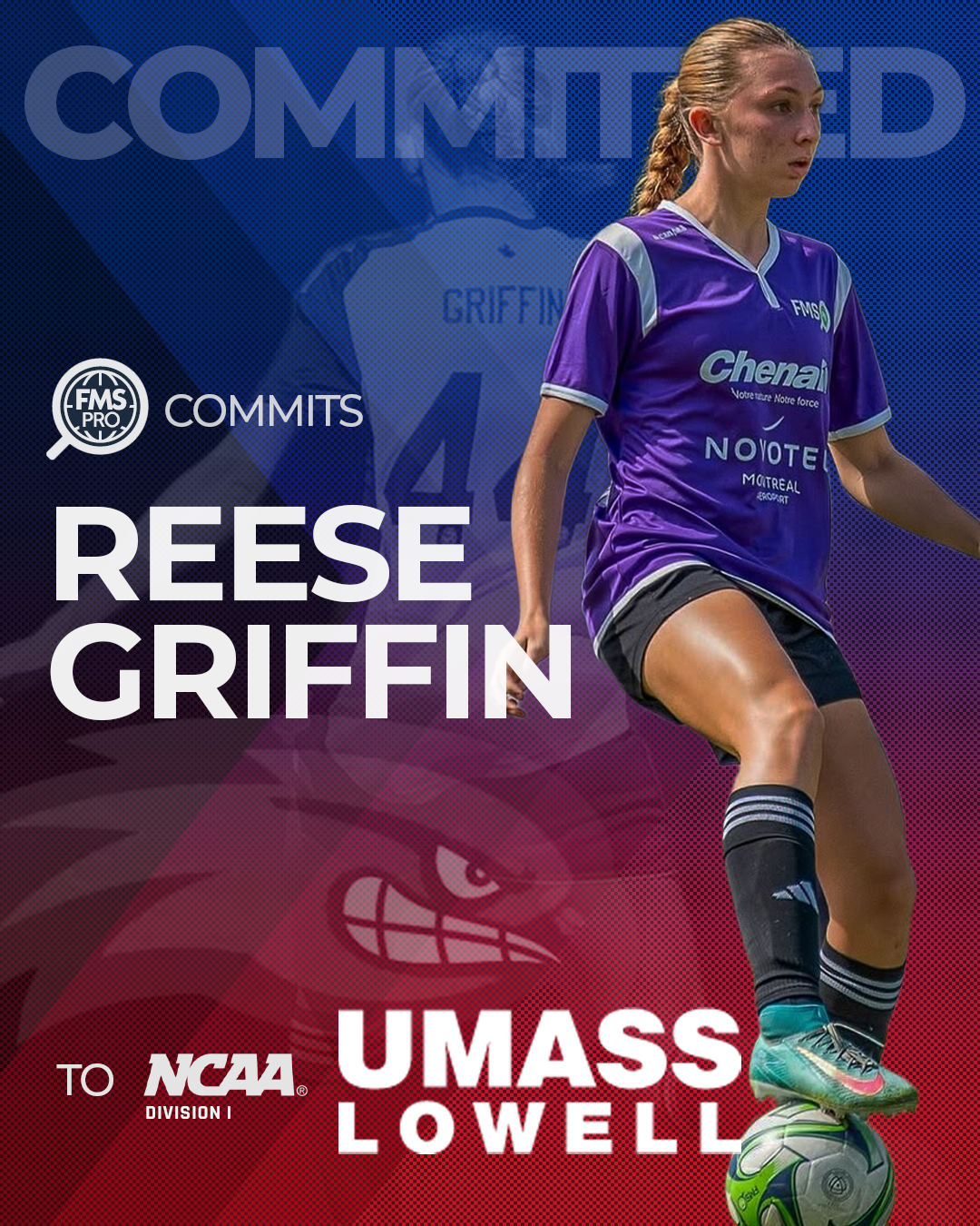 Reese Griffin UMass Lowell soccer commitment
