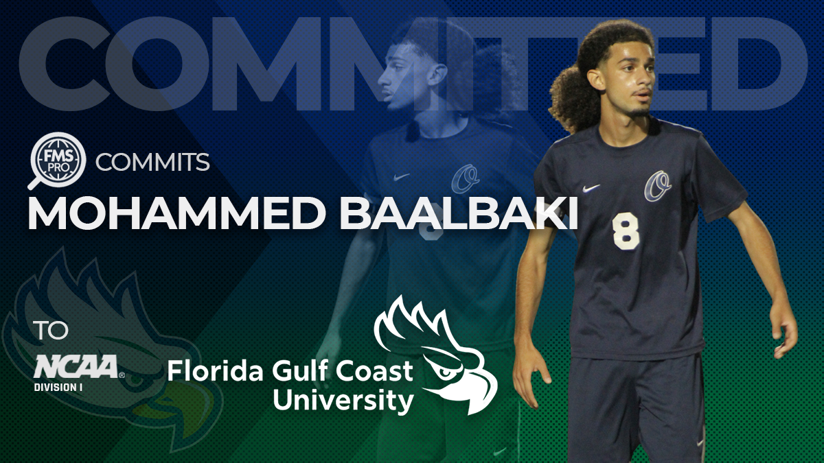 FMSpro is thrilled to send team captain and All-American midfielder Mohammed Baalbaki to FGCU! Known for his exceptional technical skill and dominance on the field, Mohammed is ready to elevate the Eagles' championship contention. Plus, he gets to play in the sun all year! Find out what Coach Twelvetrees said about this major NCAA DI addition.