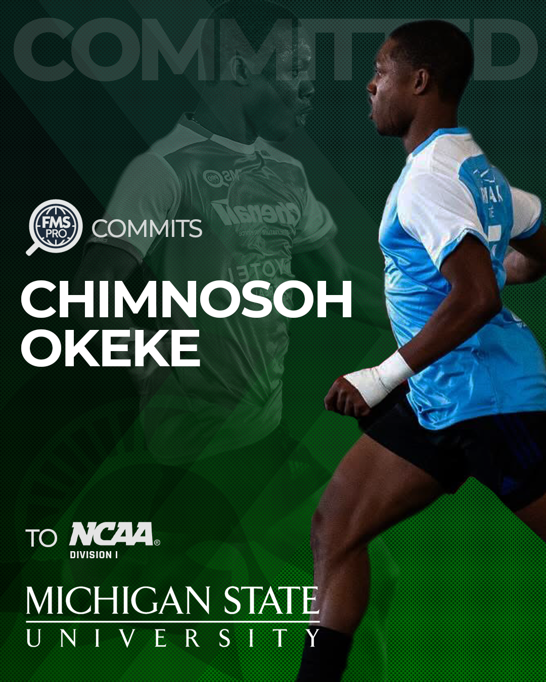 Chimnosoh Okeke winger signing Michigan State University
