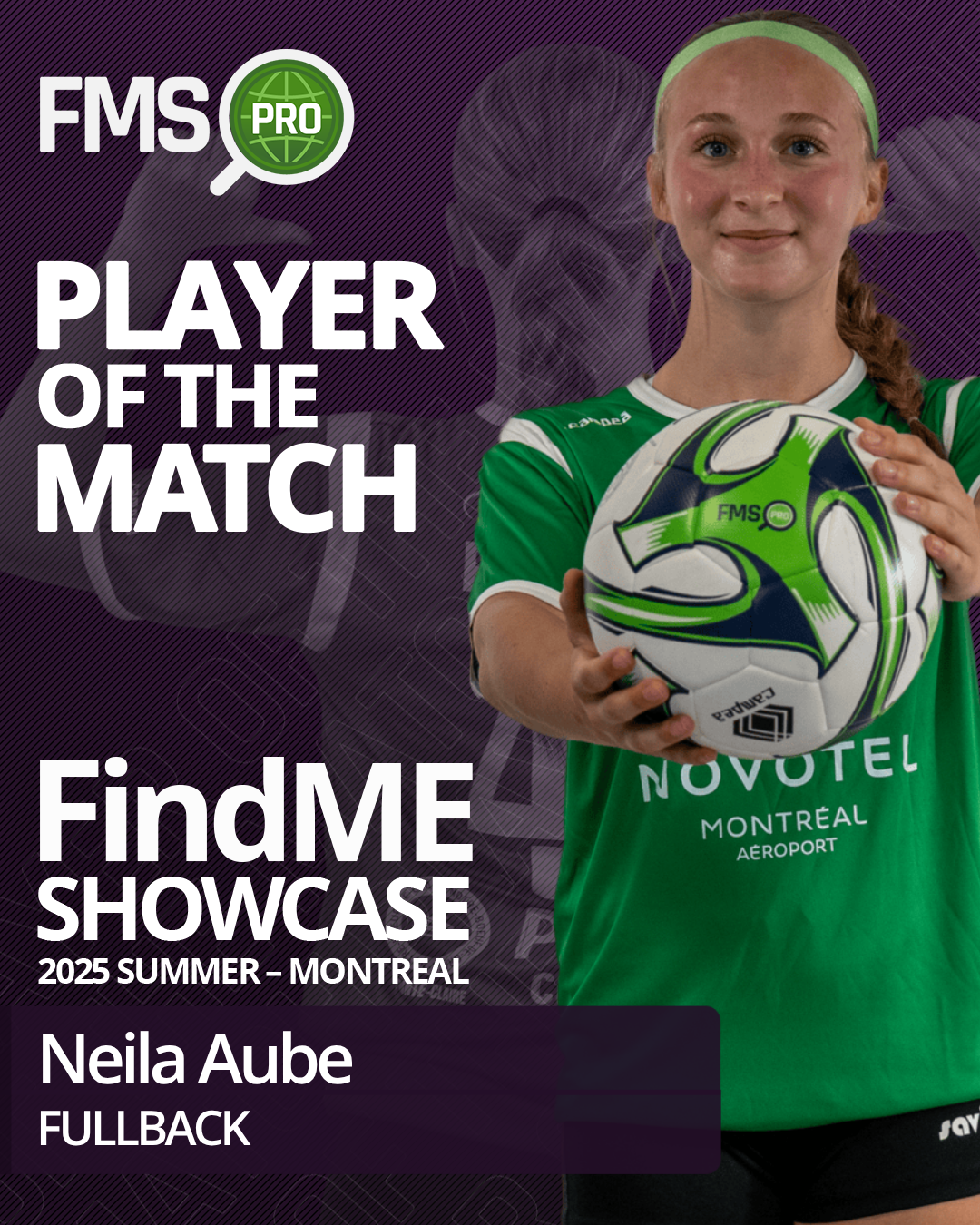 player of the match findme 2025 montreal girls neila aube