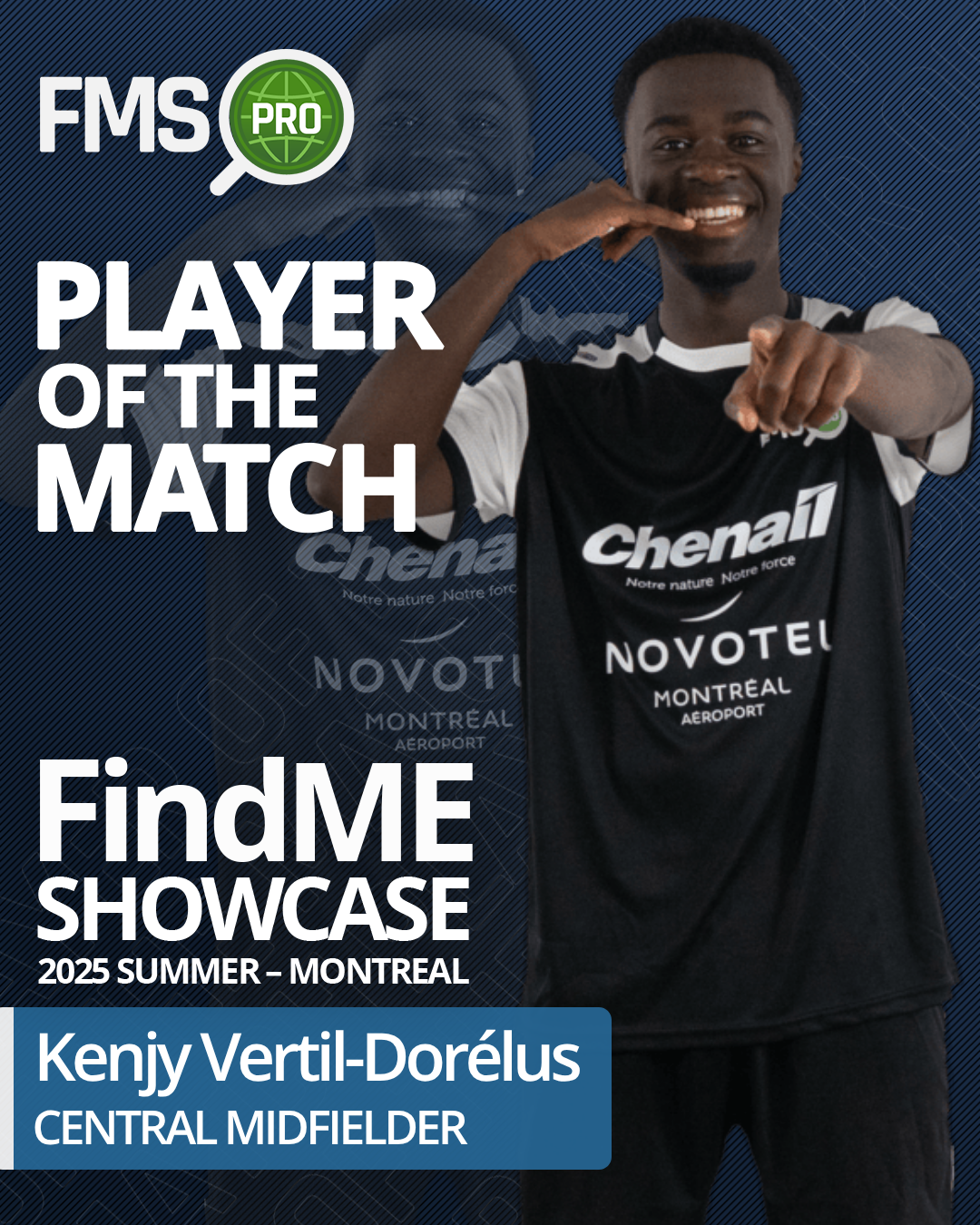 player of the match findme 2025 montreal boys kenjy vertil-dorélus
