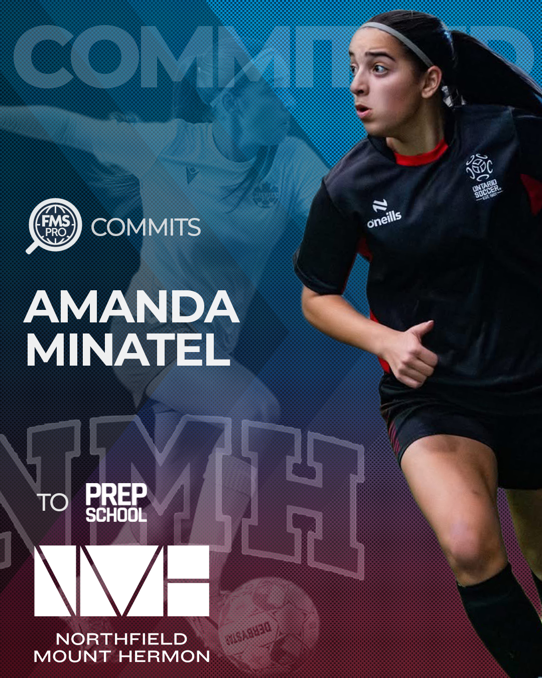 Amanda Minatel midfielder Vaughan Team Ontario commitment