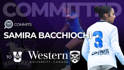 Dynamic midfielder and winger Samira Bacchiochi has officially committed to Western University. Known for her speed, attacking ability, and strong academic performance, the talented 2009-born player is set to continue her development both on and off the field with the Mustangs program. Corrected Blog Text
