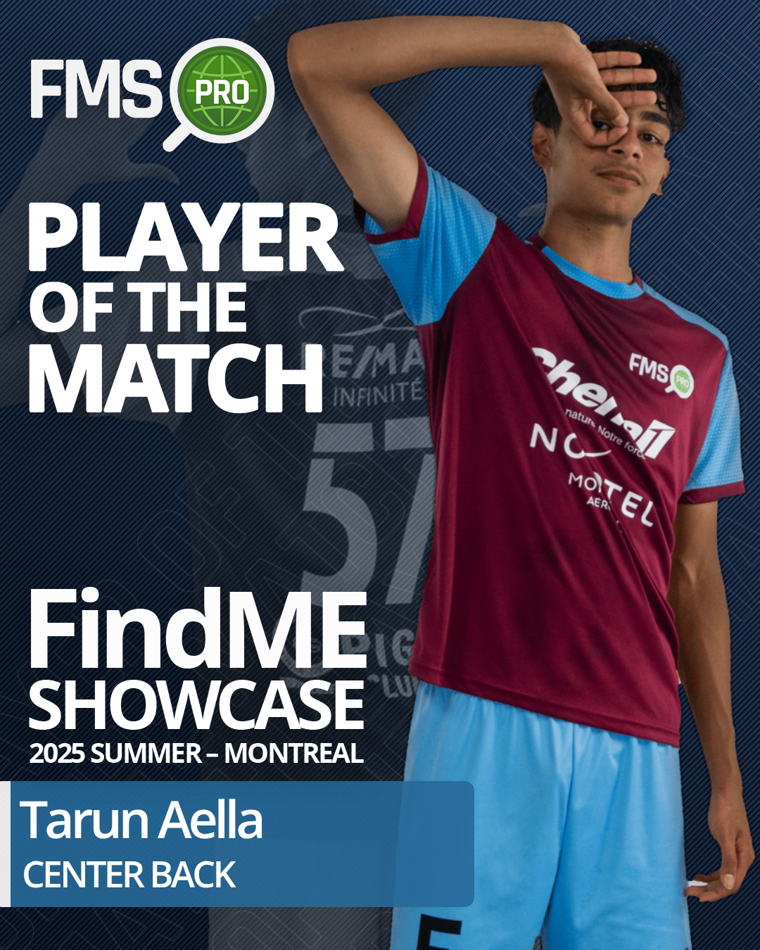 Tarun Aella Player of the Match Gold A vs Burgundy B