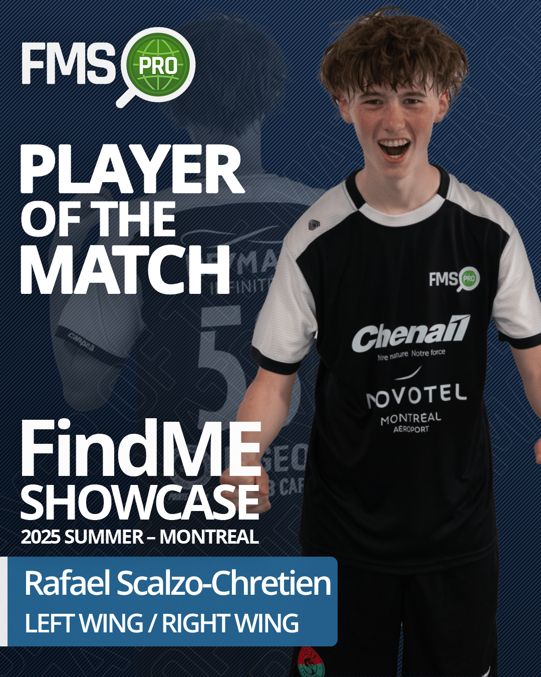 player of the match findme 2025 montreal boys rafael scalzo-chretien