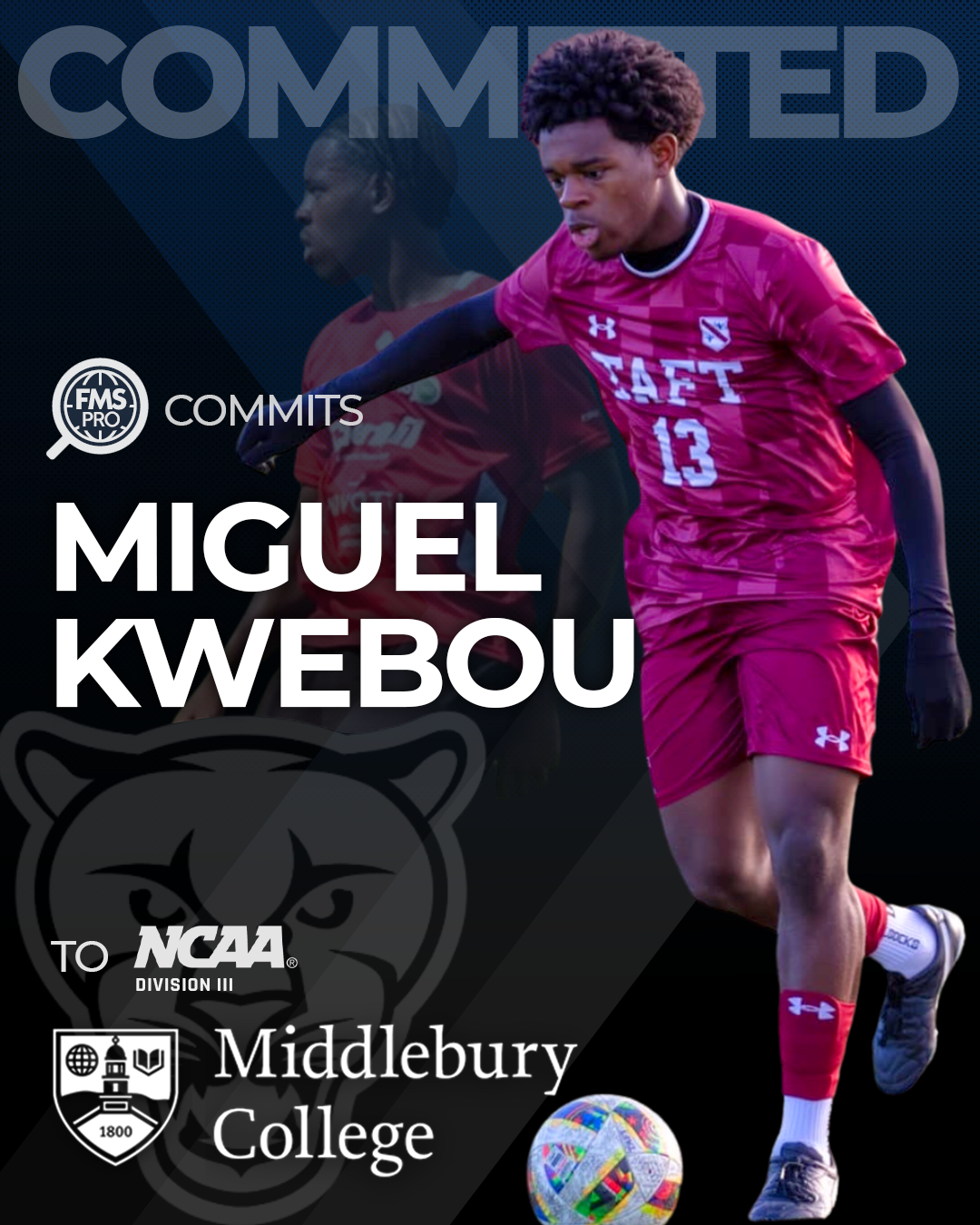 FMSpro commits Miguel Kwebou to Middlebury College