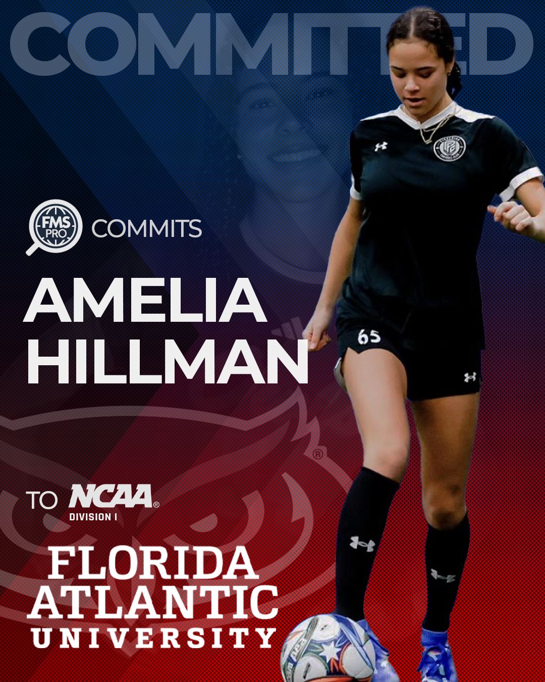 Amelia Hillman, NCAA Division I commit to Florida Atlantic University