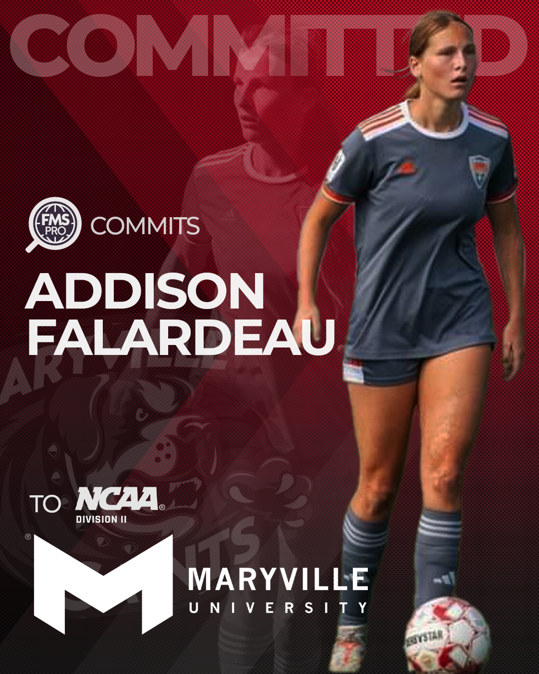 Addison Falardeau center back Maryville soccer