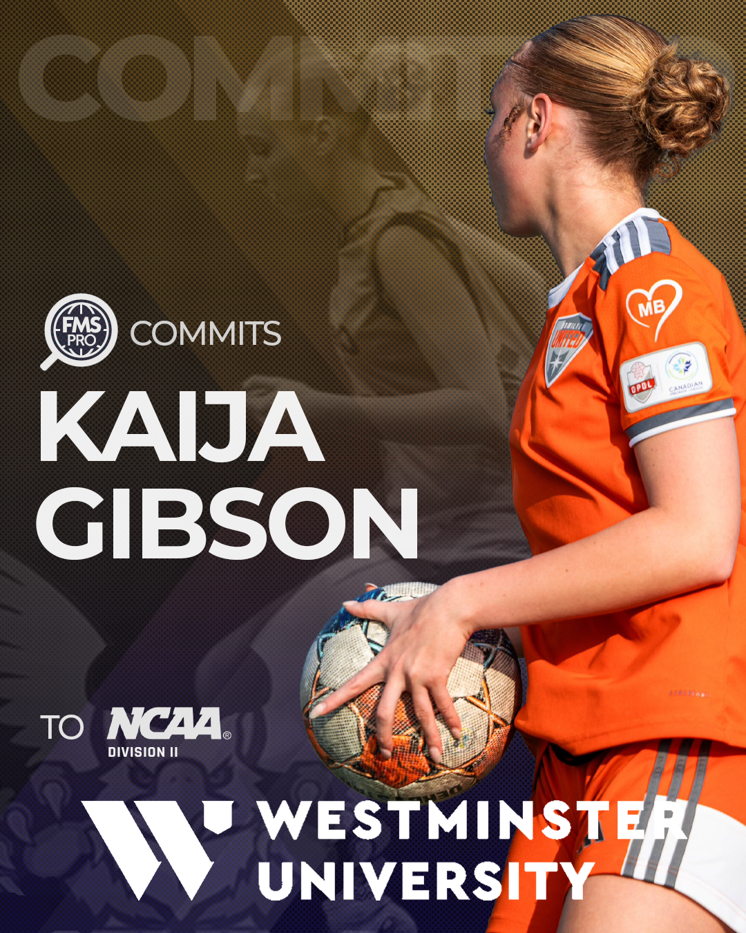 Kaija Gibson OPDL Rush fullback commitment Westminster University