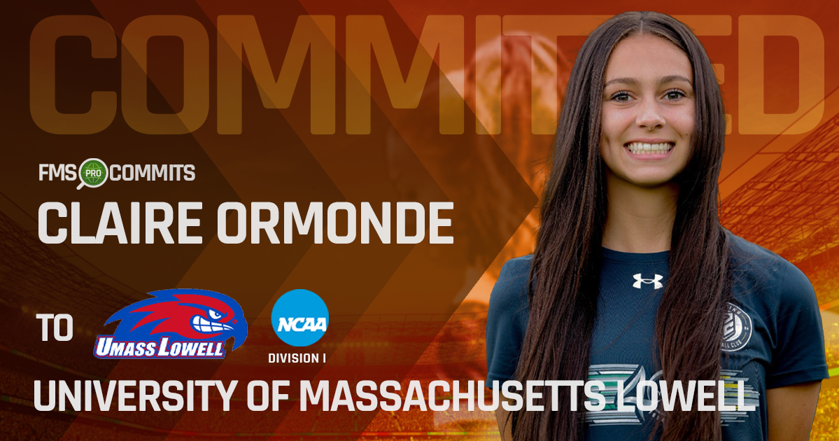Claire Ormonde, a rising soccer star, has chosen to continue her athletic career at UMass Lowell.