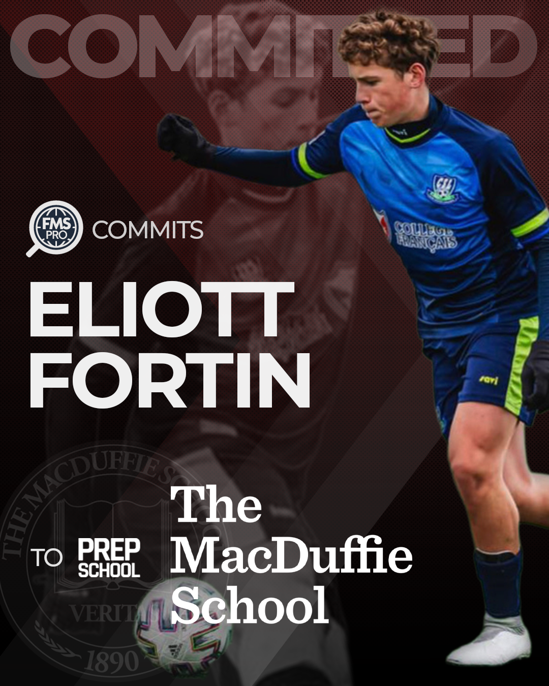 Eliott Fortin signing with The MacDuffie School