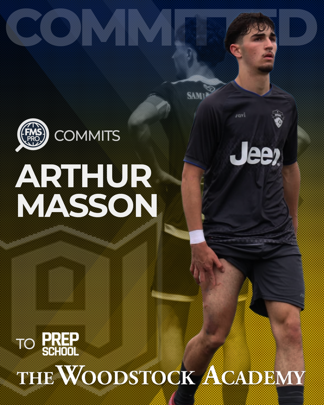 Arthur Masson signing Woodstock Academy midfielder