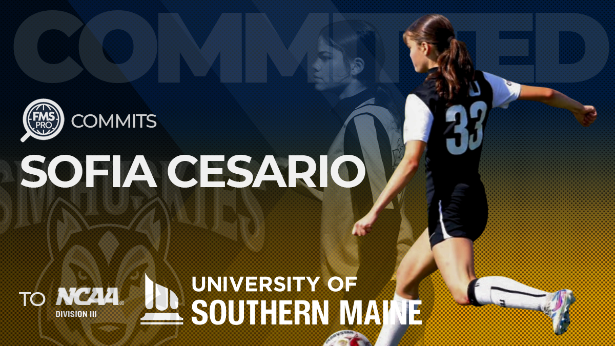 FMSpro proudly announces that defender Sofia Cesario has committed to the University of Southern Maine. The talented left-footed Ottawa South player brings technical skill, composure, and leadership to a Huskies program known for its winning tradition.