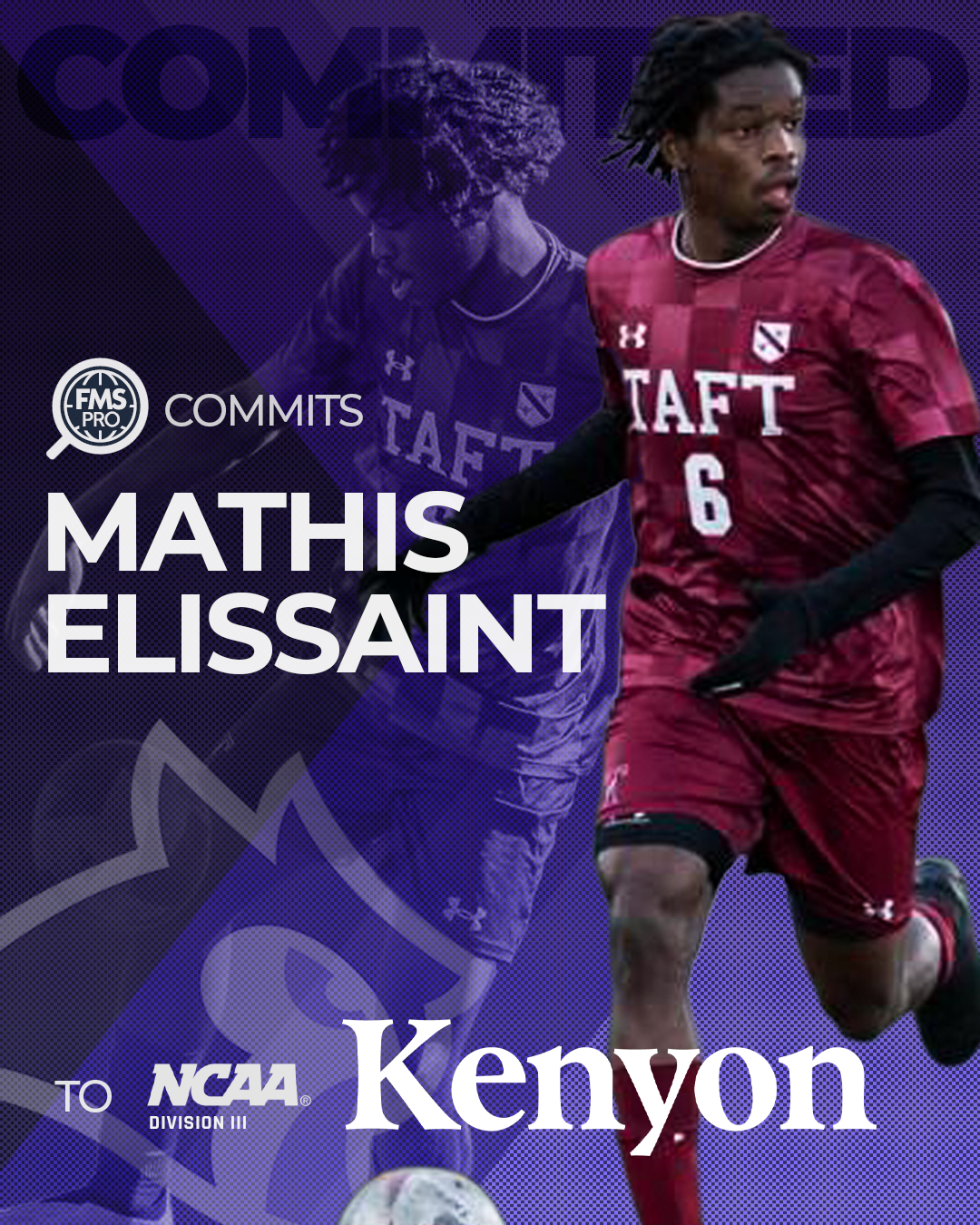 Mathis Elissaint Kenyon College soccer commitment