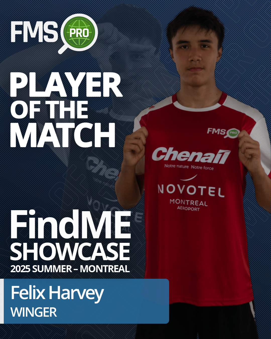 player of the match findme 2025 montreal boys felix harvey