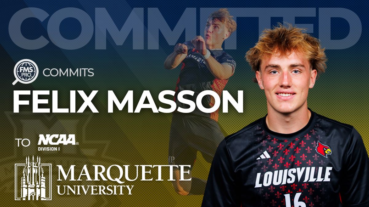 FMSpro is proud to celebrate Felix Masson’s commitment to NCAA Division I Marquette University. A commanding centre back with experience at CS Longueuil, Louisville, the Vancouver Whitecaps Academy, and the University of Montreal, Felix brings leadership, athleticism, and strong technical ability to the Golden Eagles program competing in the BIG EAST Conference.