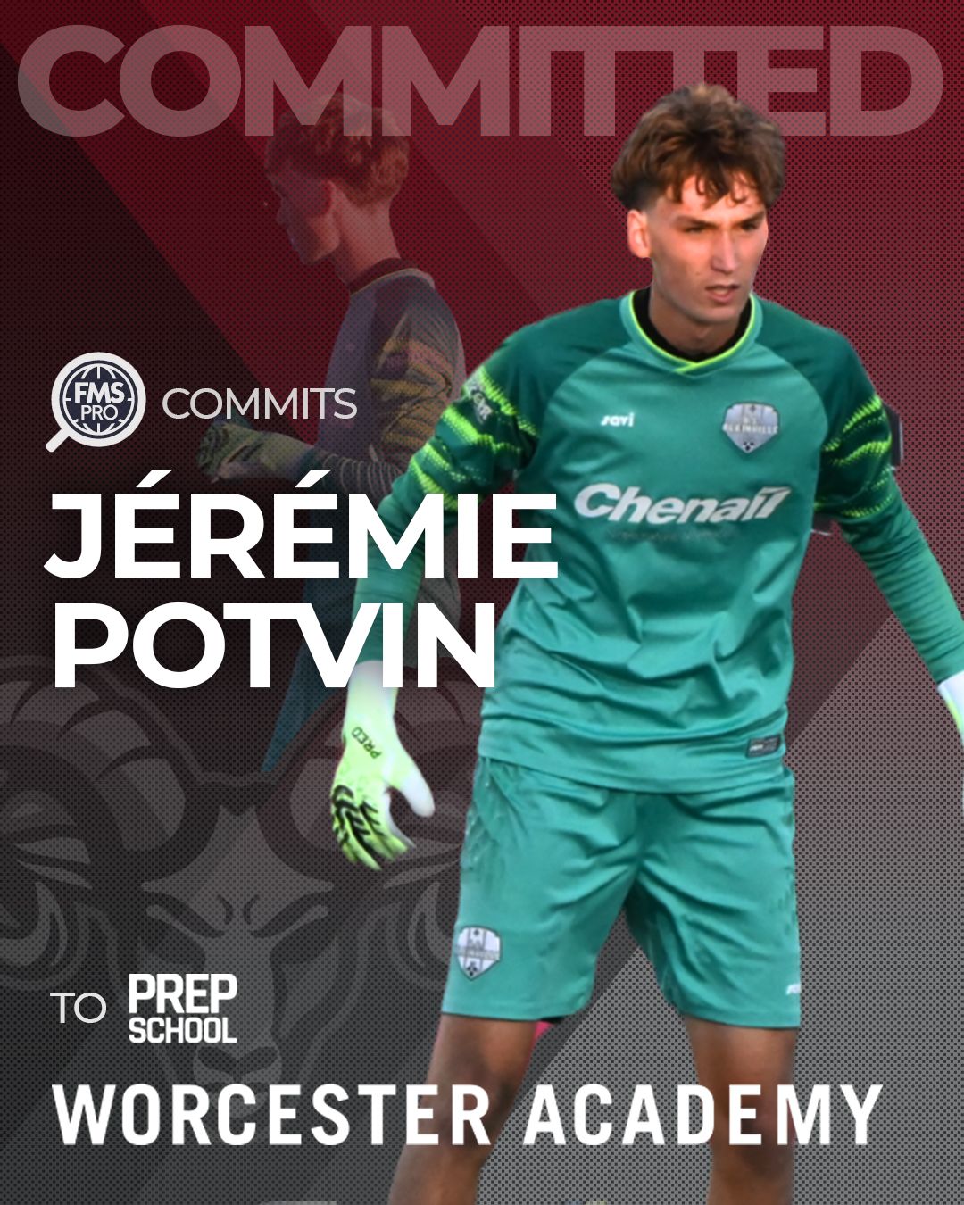 FMSpro commits Jérémie Potvin to Worcester Academy