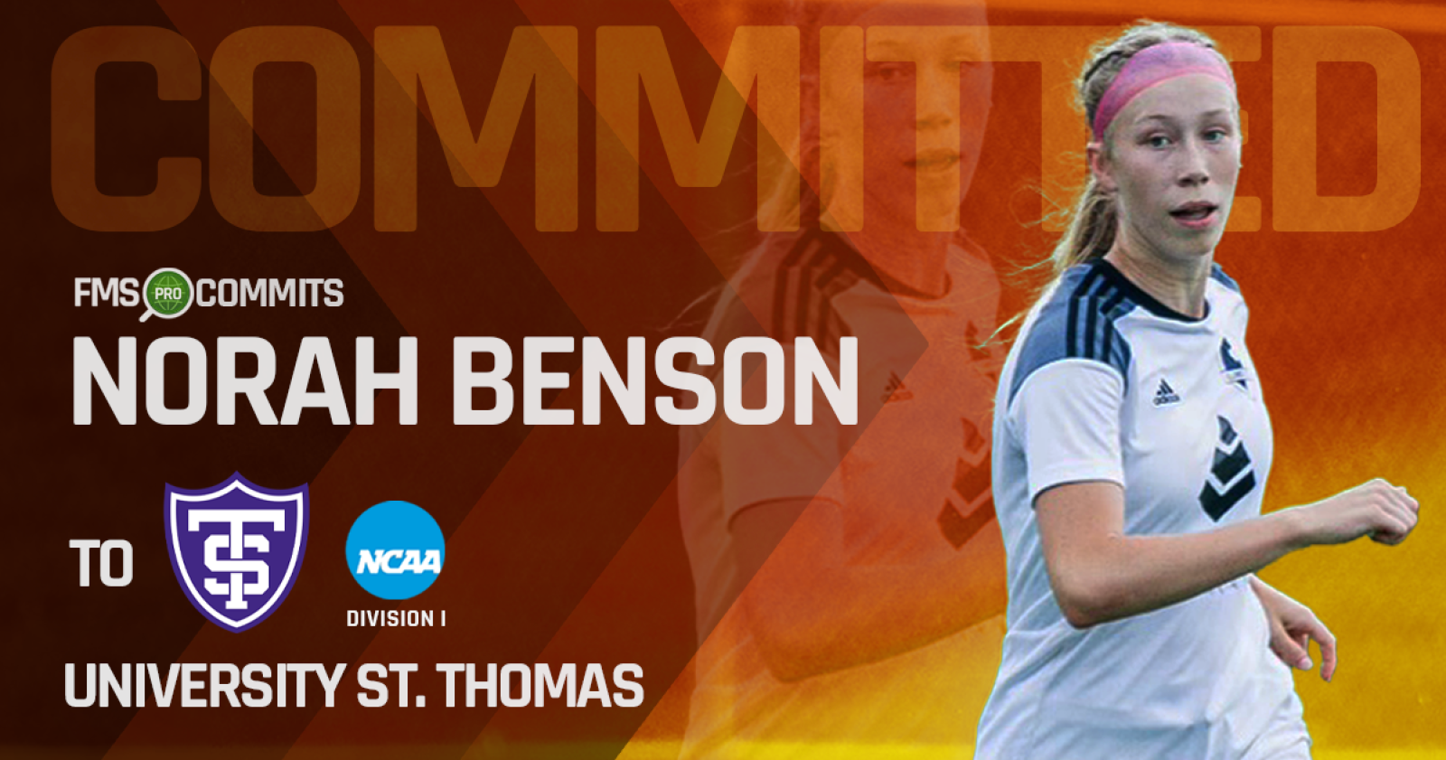 Norah Benson signed with NCAA Division I University of St. Thomas, talented midfielder from Alliance FC London.