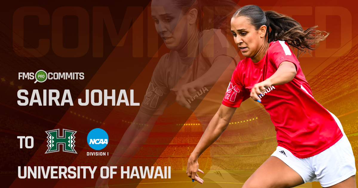 Saira Johal, talented striker/winger for Burnaby FC, known for her speed and explosiveness, joins the University of Hawaii.