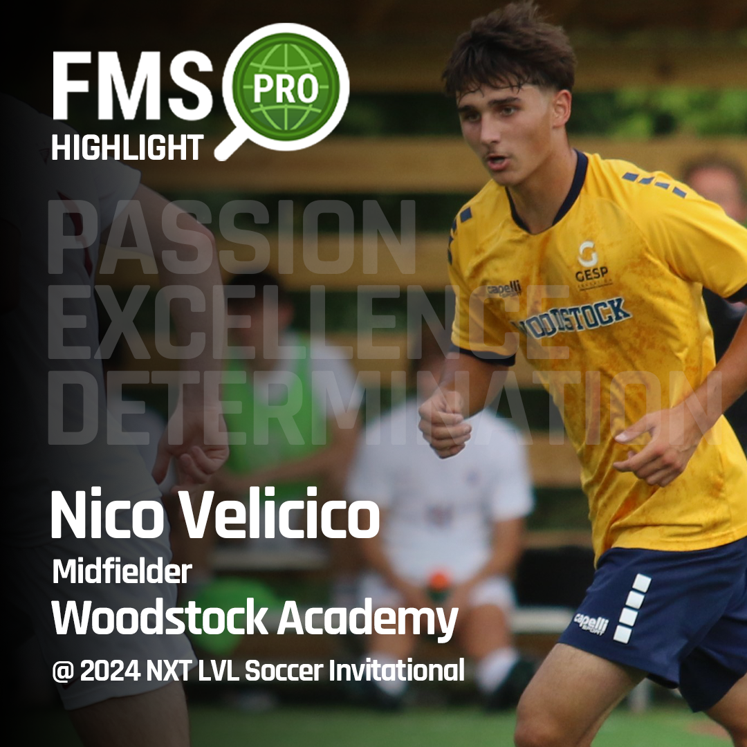 Nico Velicico expertly controlling the midfield at the NXT LVL showcase in Albany