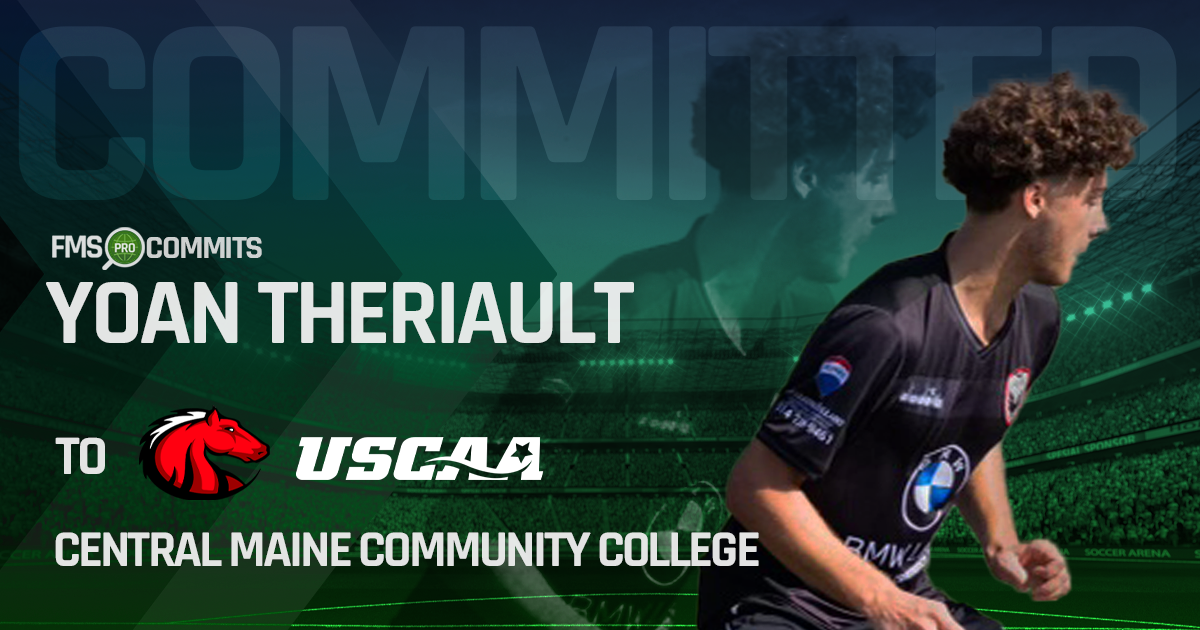 FMSpro announces Yoan Theriault's commitment to Central Maine Community College. A talented midfielder from AS Laval, Yoan is set to join a winning team with top facilities and a championship mindset.