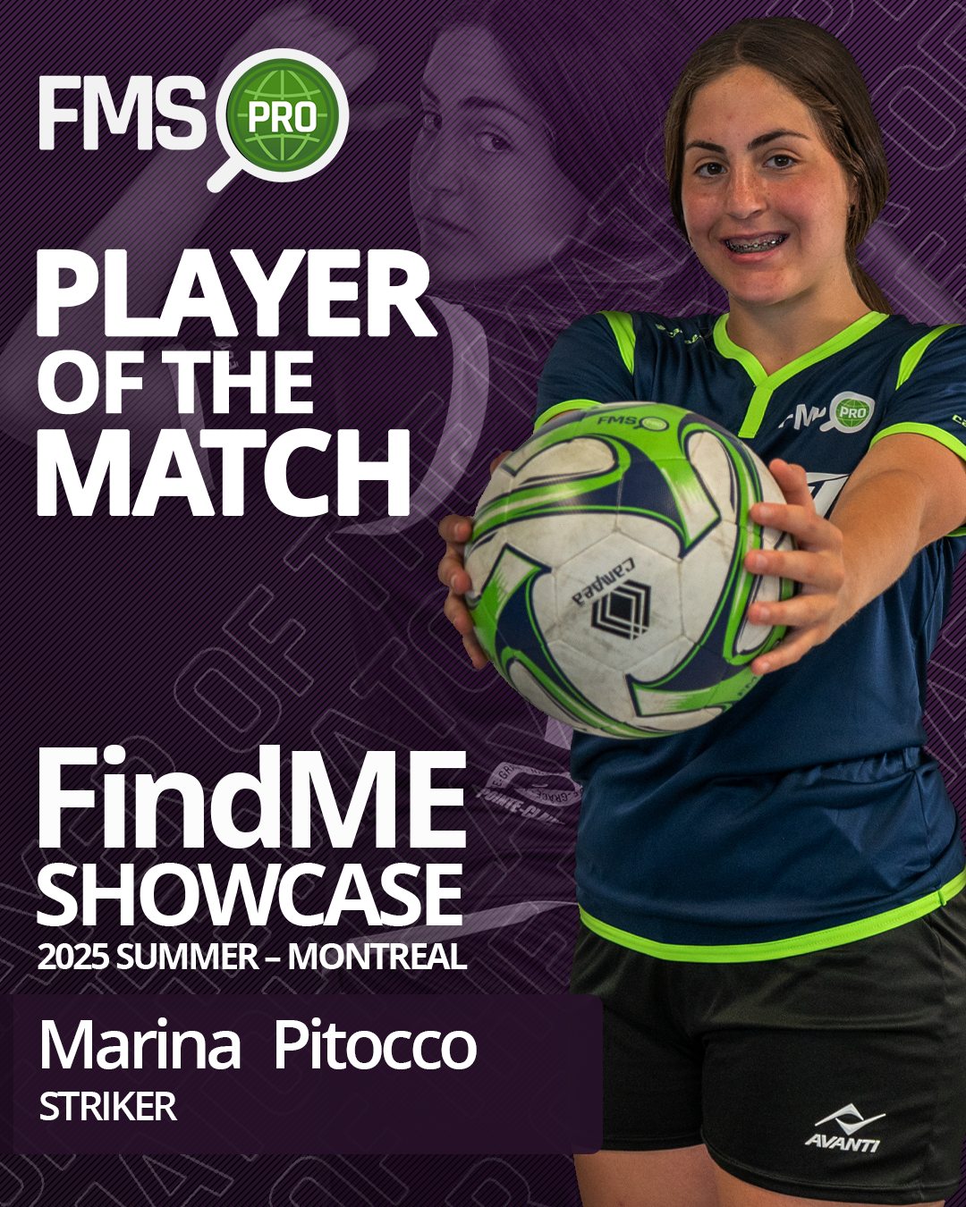 Marina Pitocco Player of the Match Navy A vs Orange A